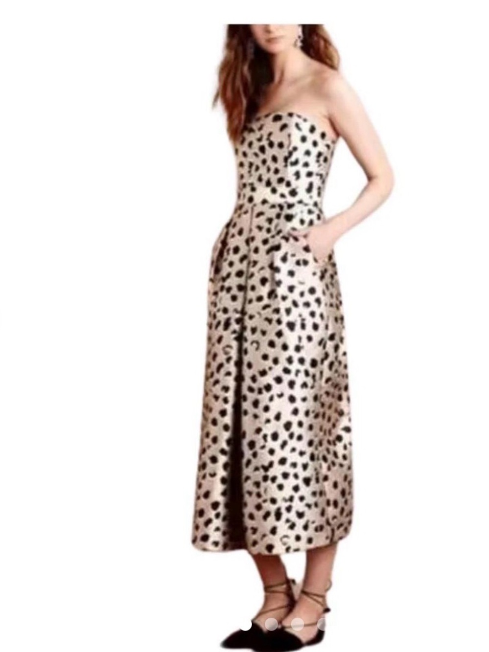 C/MEO Collective Strapless Jumpsuit with Cheta Print